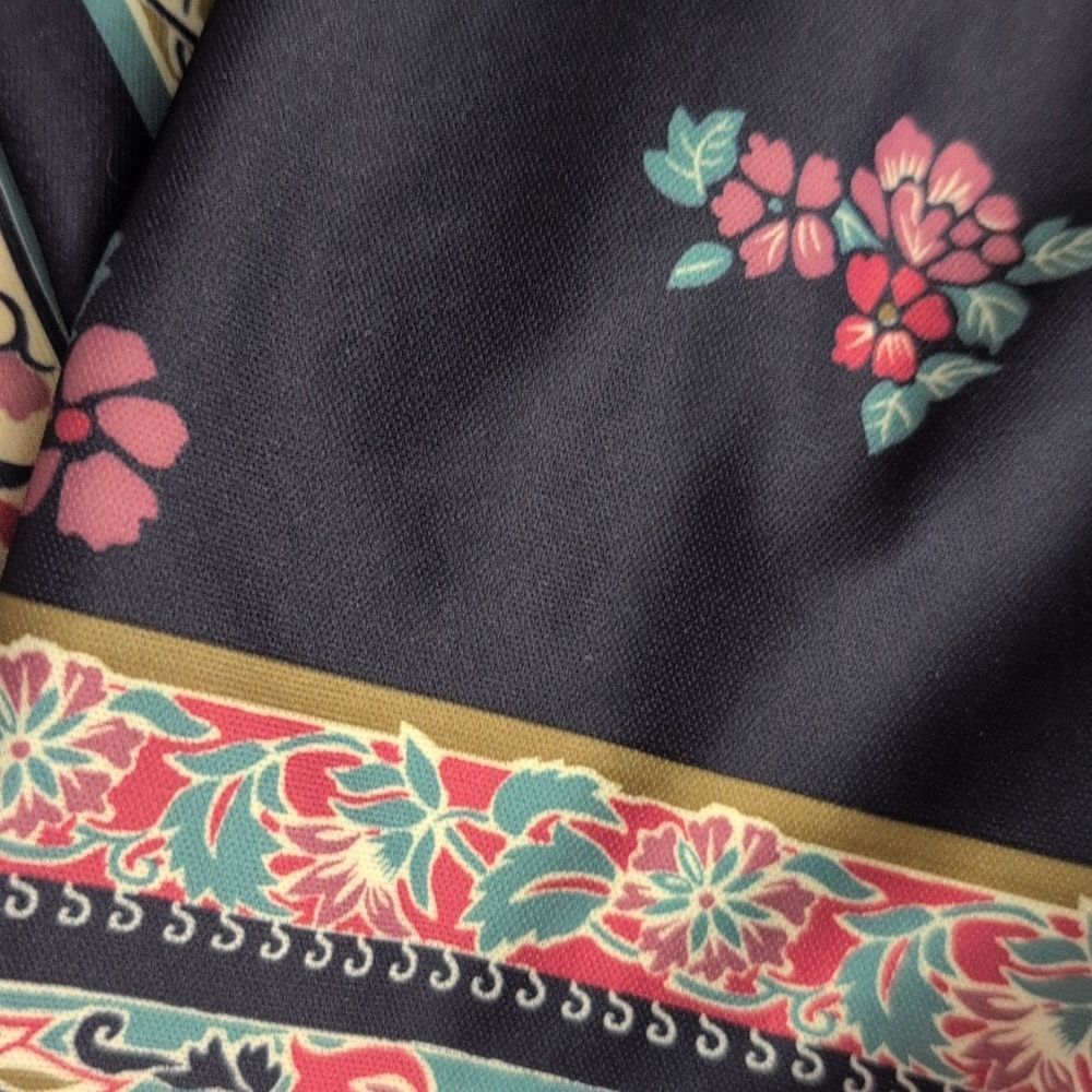 Vintage Edith Martin  Paisley ‎ Floral  Kimono Jacket Cardigan Victorian - Picture 7 of 8